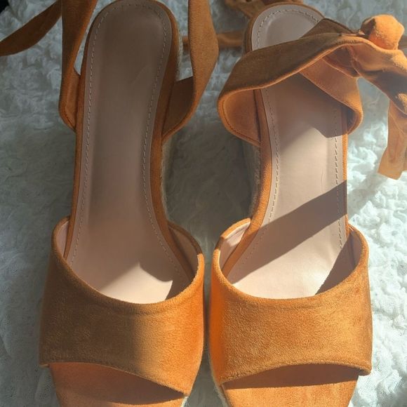 Orange Wedge Sandals - Picture 8 of 13